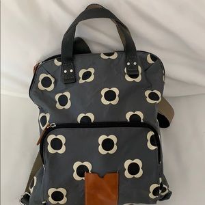 Orla Kiely Backpack Charcoal flowers